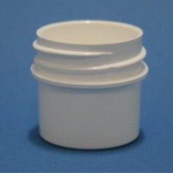 10ml White Polypropylene Regular Walled Simplicity Jar 33mm Screw Neck